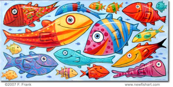 Colorful Fish Art - F. Frank