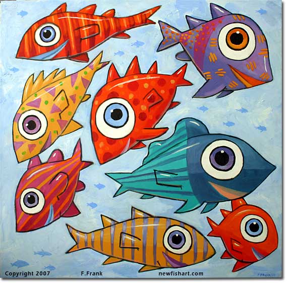 colorful fish art F. Frank