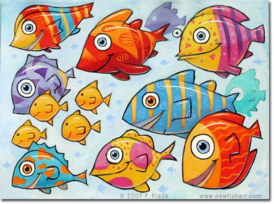 colorful fish art F. Frank