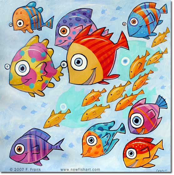 colorful fish art F. Frank