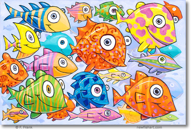 colorful,fish art,fish painting,fish,artist,blue,orange